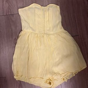 Yellow romper with corset top